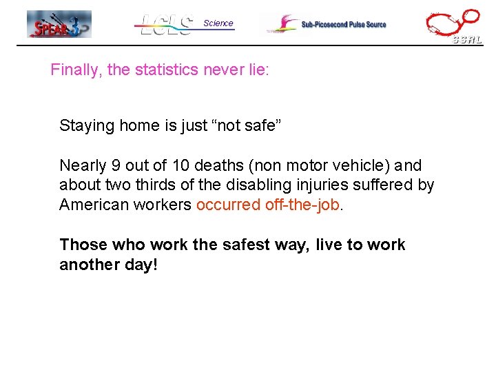 Science Finally, the statistics never lie: Staying home is just “not safe” Nearly 9