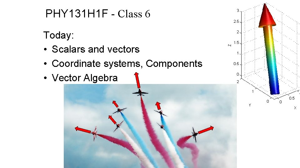 PHY 131 H 1 F - Class 6 Today: • Scalars and vectors •