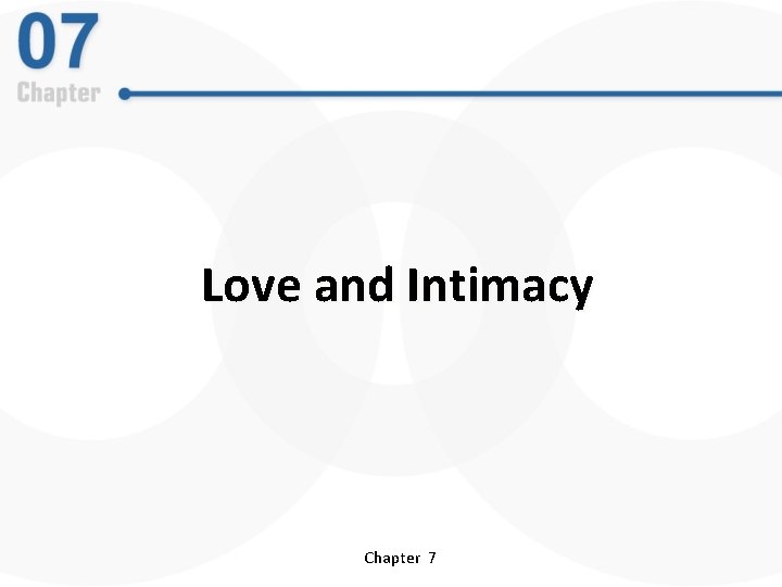 Love and Intimacy Chapter 7 