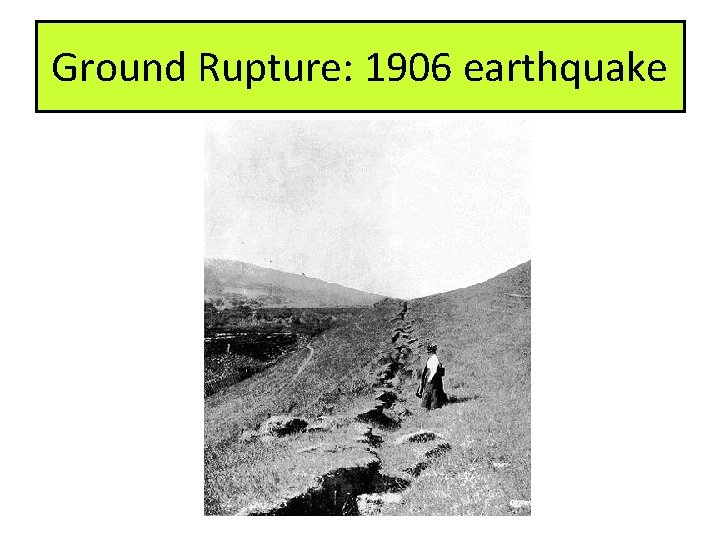 Ground Rupture: 1906 earthquake 