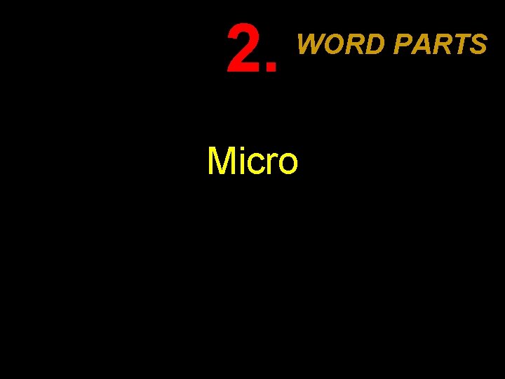 2. WORD PARTS Micro 