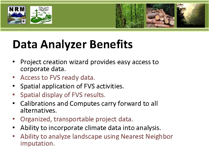 Data Analyzer Benefits • Project creation wizard provides easy access to corporate data. •