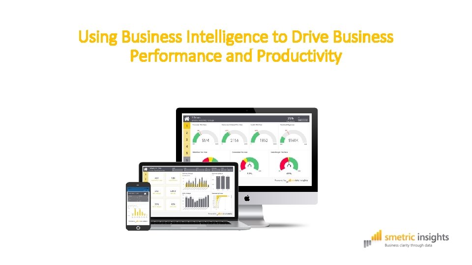 Using Business Intelligence to Drive Business Performance and Productivity 