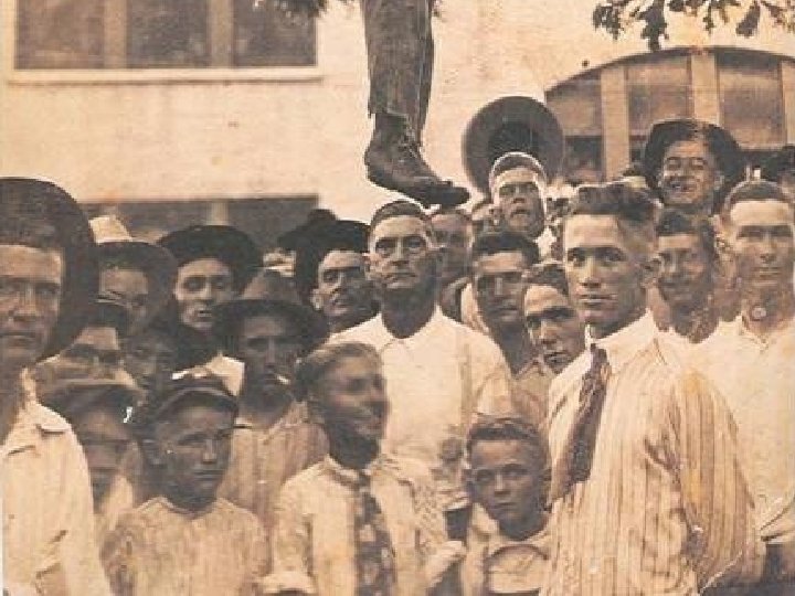 Lige Daniels, 1920 • Postcard depicting the lynching of Lige Daniels (Center, Texas, August