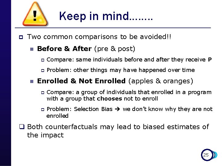 Keep in mind……. . p Two common comparisons to be avoided!! n n Before