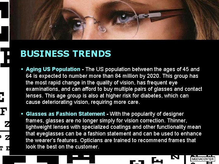 BUSINESS TRENDS § Aging US Population - The US population between the ages of