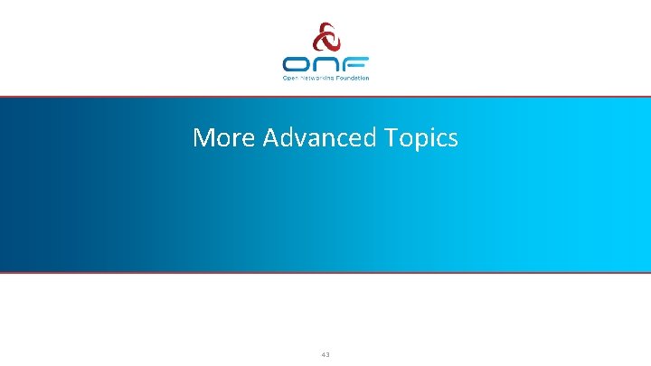 More Advanced Topics 43 More Advanced Topics 43