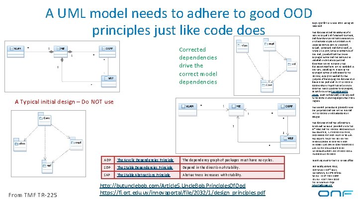 A UML model needs to adhere to good OOD principles just like code does A UML model needs to adhere to good OOD principles just like code does