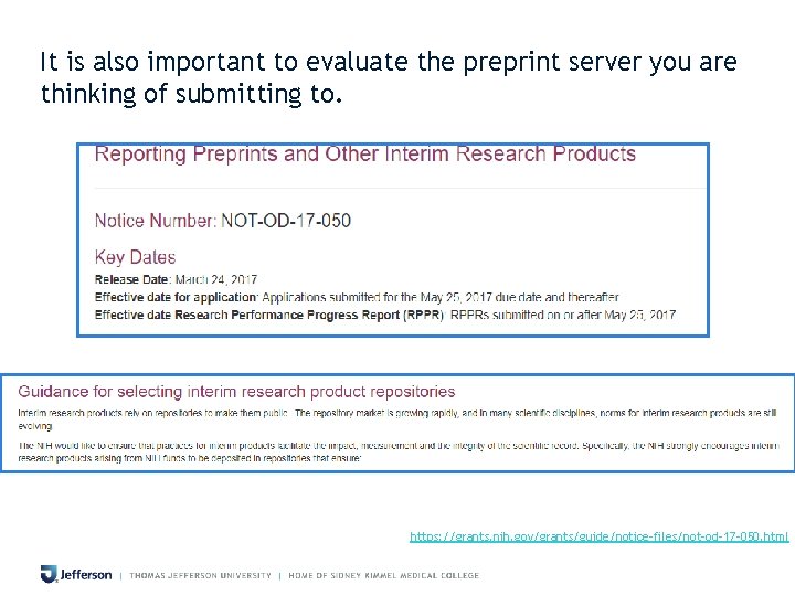 It is also important to evaluate the preprint server you are thinking of submitting