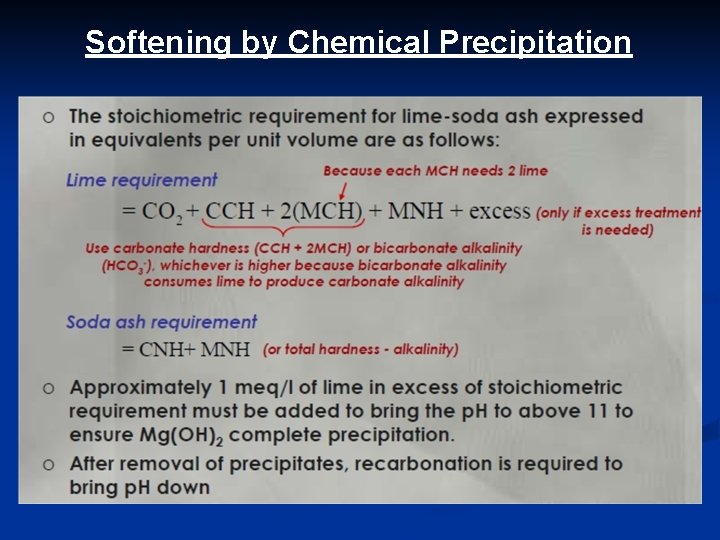 Softening by Chemical Precipitation 