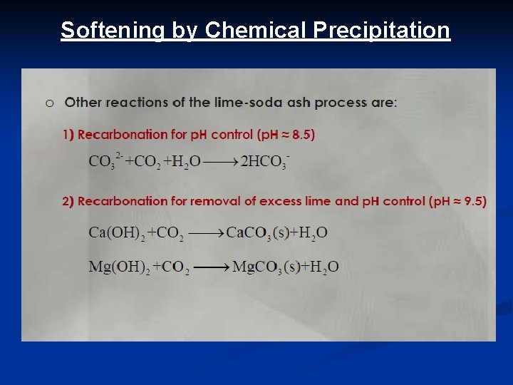 Softening by Chemical Precipitation 
