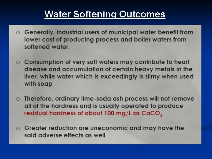 Water Softening Outcomes 