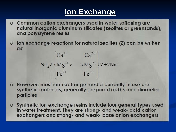 Ion Exchange 