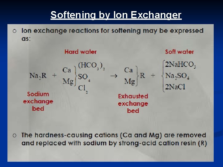 Softening by Ion Exchanger 