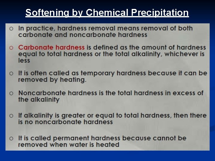 Softening by Chemical Precipitation 
