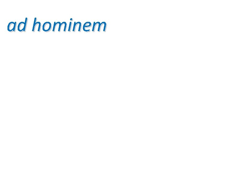 ad hominem 