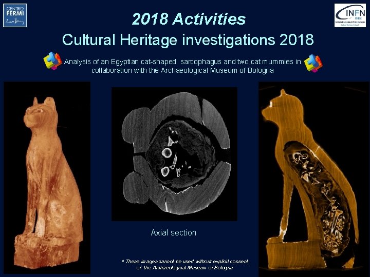 2018 Activities Cultural Heritage investigations 2018 Analysis of an Egyptian cat-shaped sarcophagus and two 2018 Activities Cultural Heritage investigations 2018 Analysis of an Egyptian cat-shaped sarcophagus and two