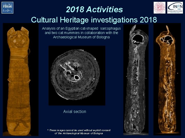 2018 Activities Cultural Heritage investigations 2018 Analysis of an Egyptian cat-shaped sarcophagus and two 2018 Activities Cultural Heritage investigations 2018 Analysis of an Egyptian cat-shaped sarcophagus and two