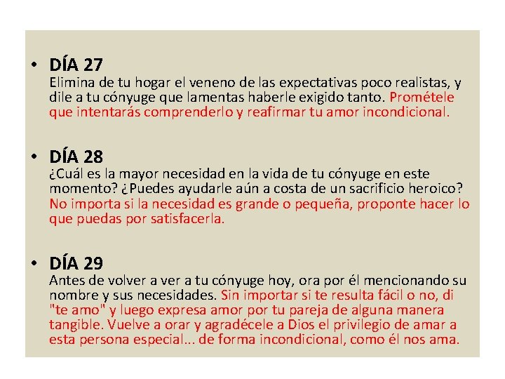 • DÍA 27 Elimina de tu hogar el veneno de las expectativas poco • DÍA 27 Elimina de tu hogar el veneno de las expectativas poco