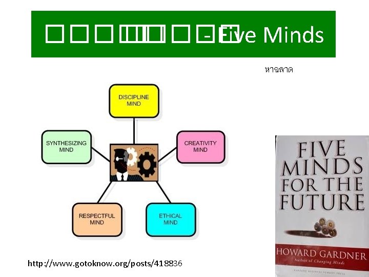 ����� - Five Minds หาฉลาด http: //www. gotoknow. org/posts/418836 