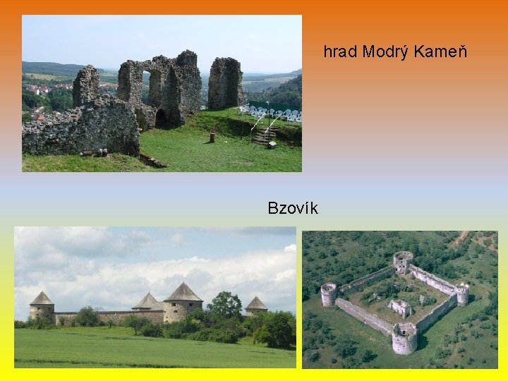 hrad Modrý Kameň Bzovík hrad Modrý Kameň Bzovík