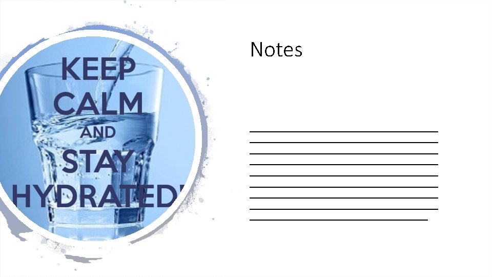 Training manual Understanding the importance of hydration Functions
