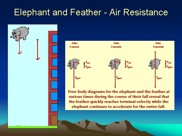 Elephant and Feather - Air Resistance 