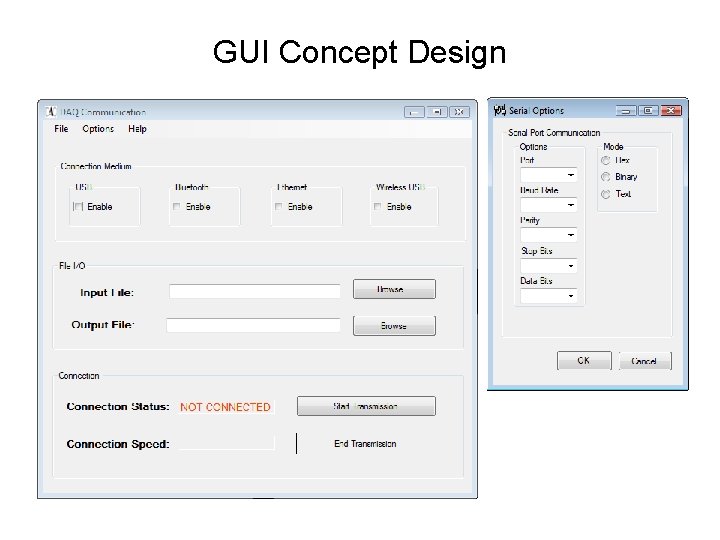 GUI Concept Design GUI Concept Design