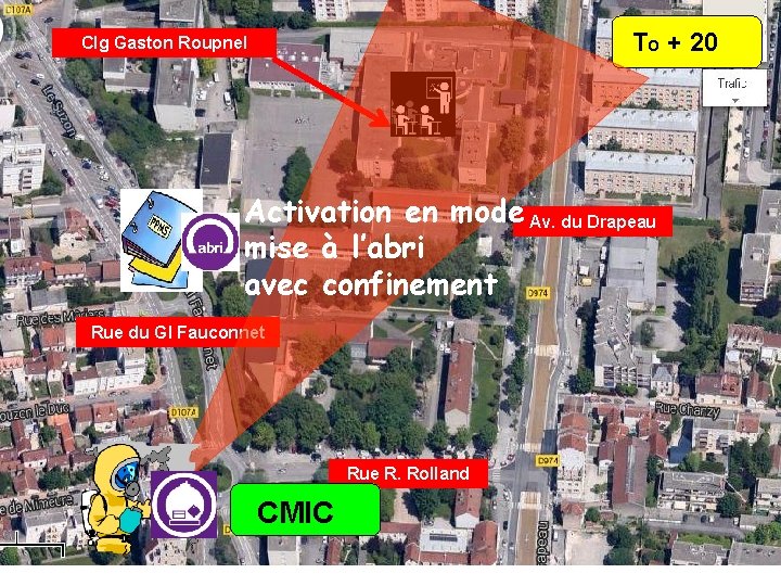 TO + 20 Clg Gaston Roupnel Activation en mode Av. du Drapeau mise à