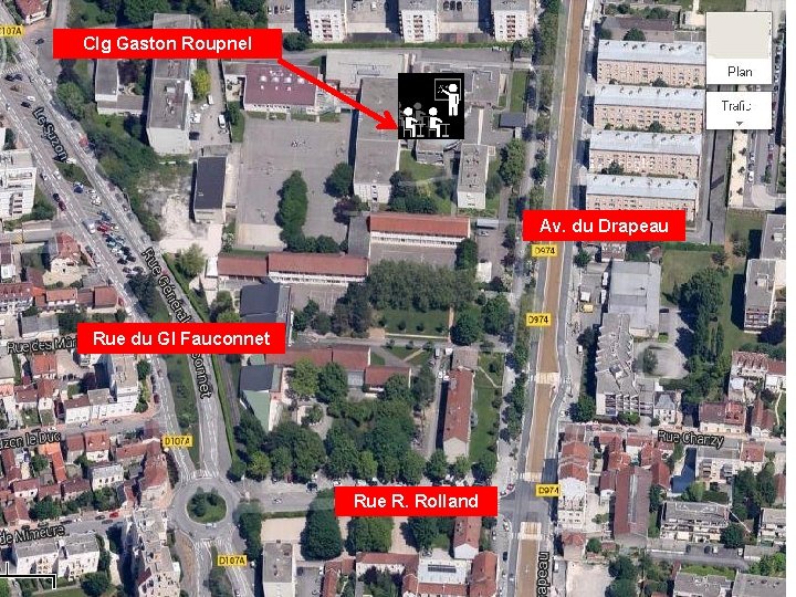 Clg Gaston Roupnel Av. du Drapeau Rue du Gl Fauconnet La Vienne Rue R.