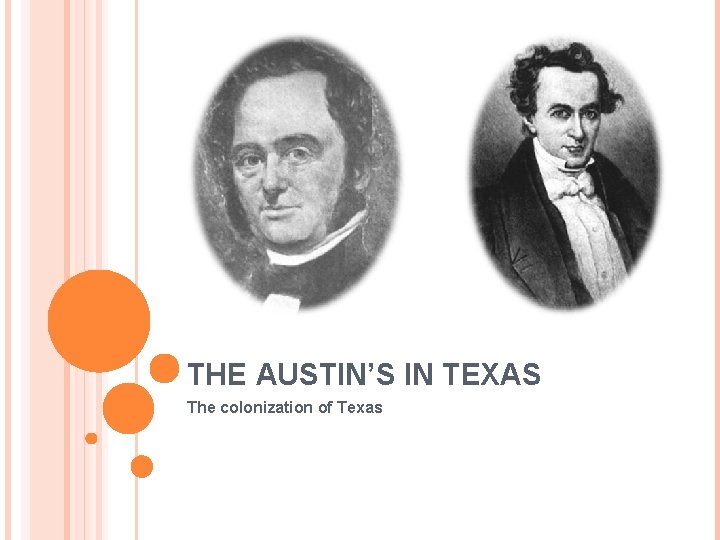 THE AUSTIN’S IN TEXAS The colonization of Texas 