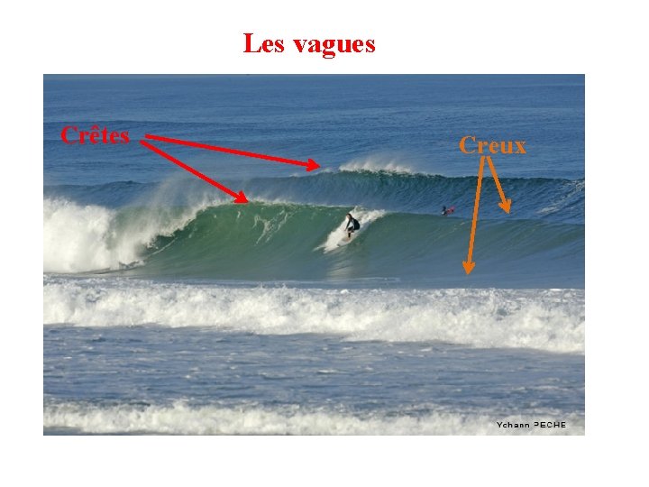 Les vagues Crêtes Creux 