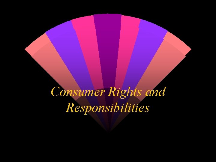 Consumer Rights and Responsibilities 