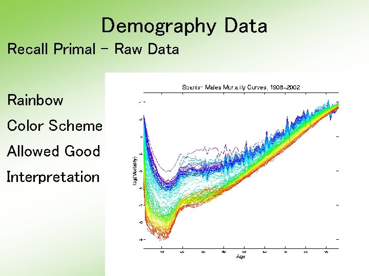 Demography Data Recall Primal - Raw Data Rainbow Color Scheme Allowed Good Interpretation 