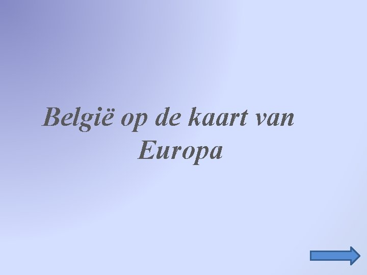 België op de kaart van Europa 