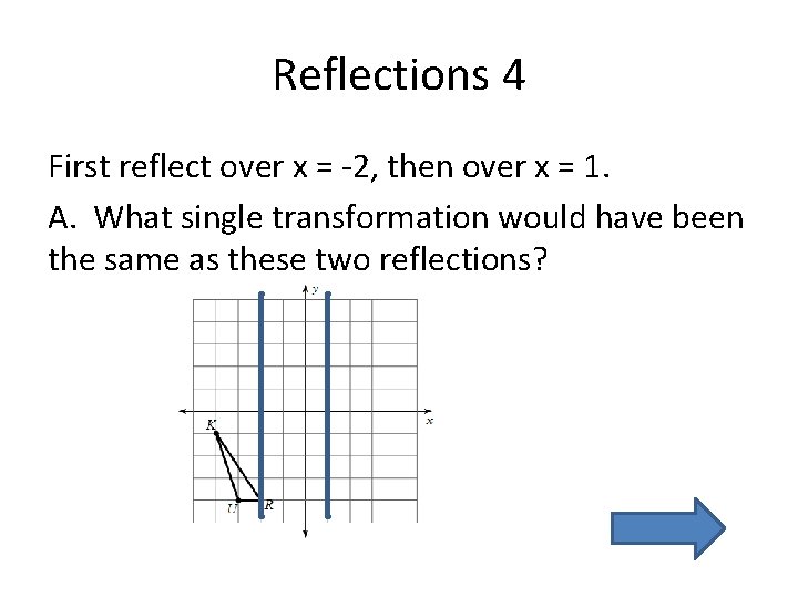 Reflections 4 First reflect over x = -2, then over x = 1. A.