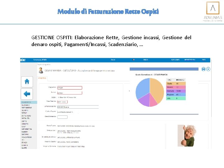 Modulo di Fatturazione Rette Ospiti GESTIONE OSPITI: Elaborazione Rette, Gestione incassi, Gestione del denaro