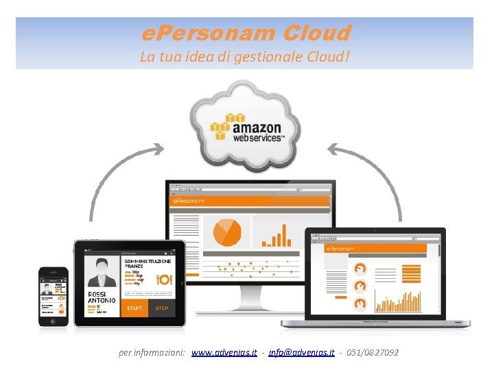 e. Personam Cloud La tua idea di gestionale Cloud! per informazioni: www. advenias. it