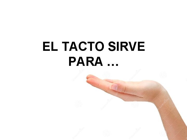 EL TACTO SIRVE PARA … 