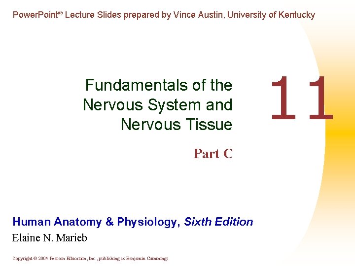 Power. Point® Lecture Slides prepared by Vince Austin, University of Kentucky Fundamentals of the