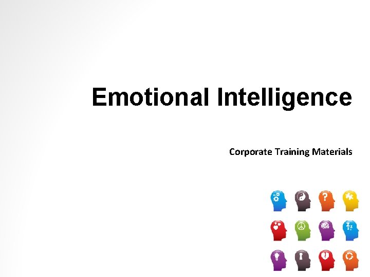 Emotional Intelligence Corporate Training Materials 