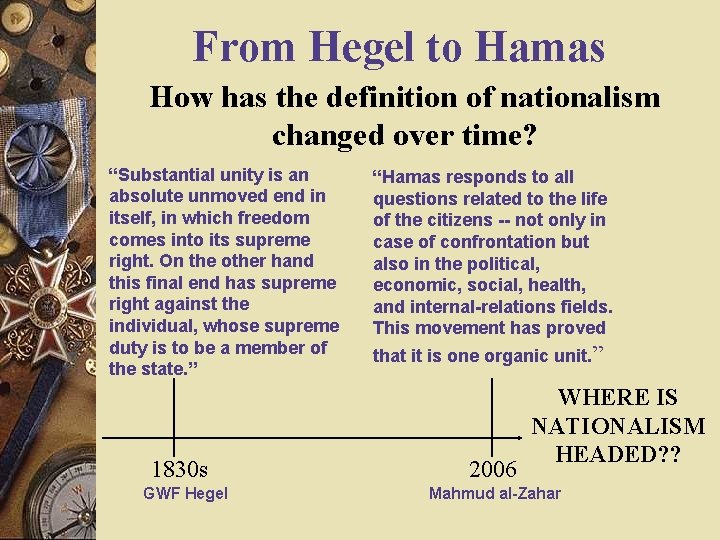 From Hegel to Hamas How has the definition of nationalism changed over time? “Substantial From Hegel to Hamas How has the definition of nationalism changed over time? “Substantial