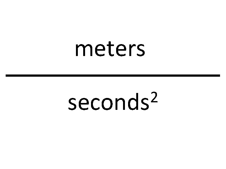 meters 2 seconds 