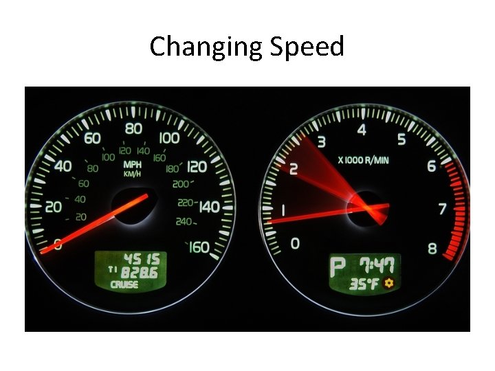 Changing Speed 