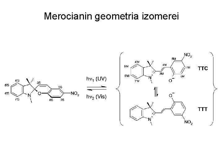 Merocianin geometria izomerei Merocianin geometria izomerei