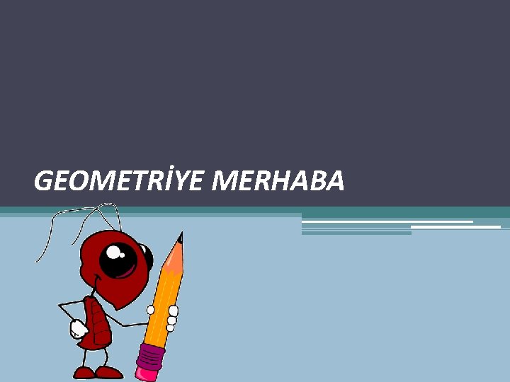 GEOMETRİYE MERHABA 