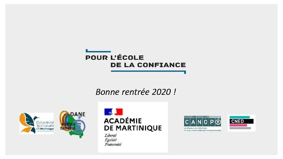 Bonne rentrée 2020 ! 