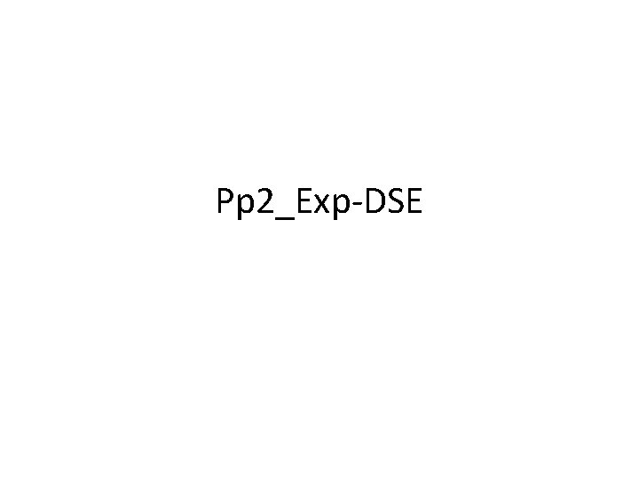 Pp 2_Exp-DSE 
