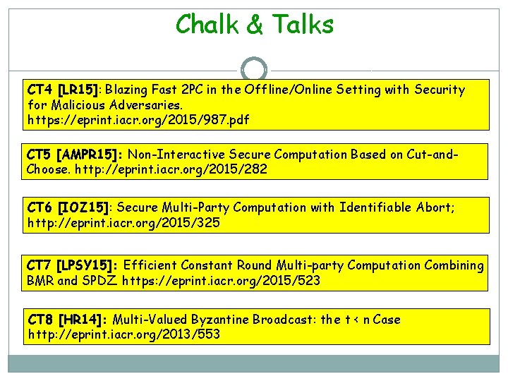 Chalk & Talks CT 4 [LR 15]: Blazing Fast 2 PC in the Offline/Online