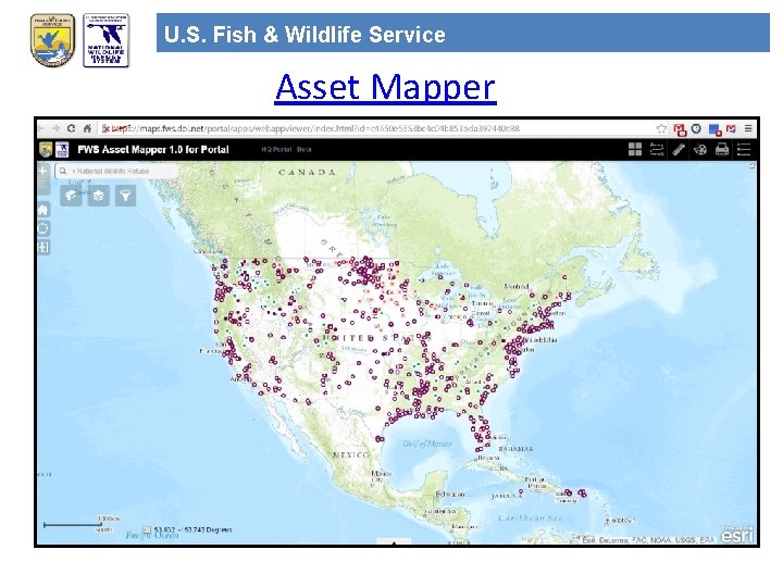 U. S. Fish & Wildlife Service Asset Mapper 